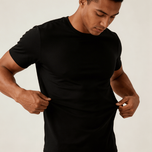 T-shirt noir à Coupe Ajusté