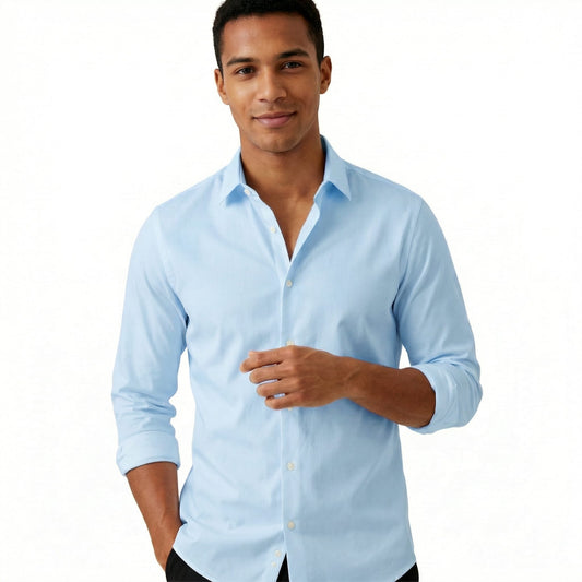 Chemise bleu ciel habillé