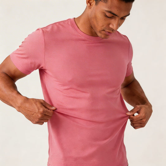 T-shirt rose a coupe Ajusté