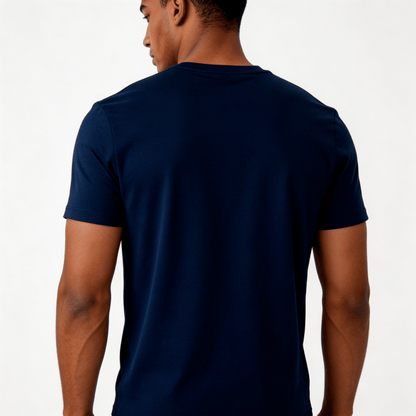 T-shirt bleu foncée a coupe Ajusté