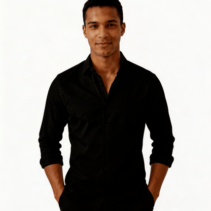 Chemise noir habillé