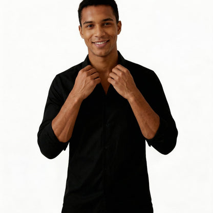 Chemise noir habillé