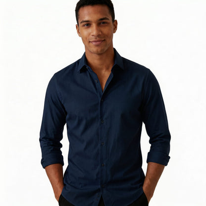 Chemise bleu foncer habillé