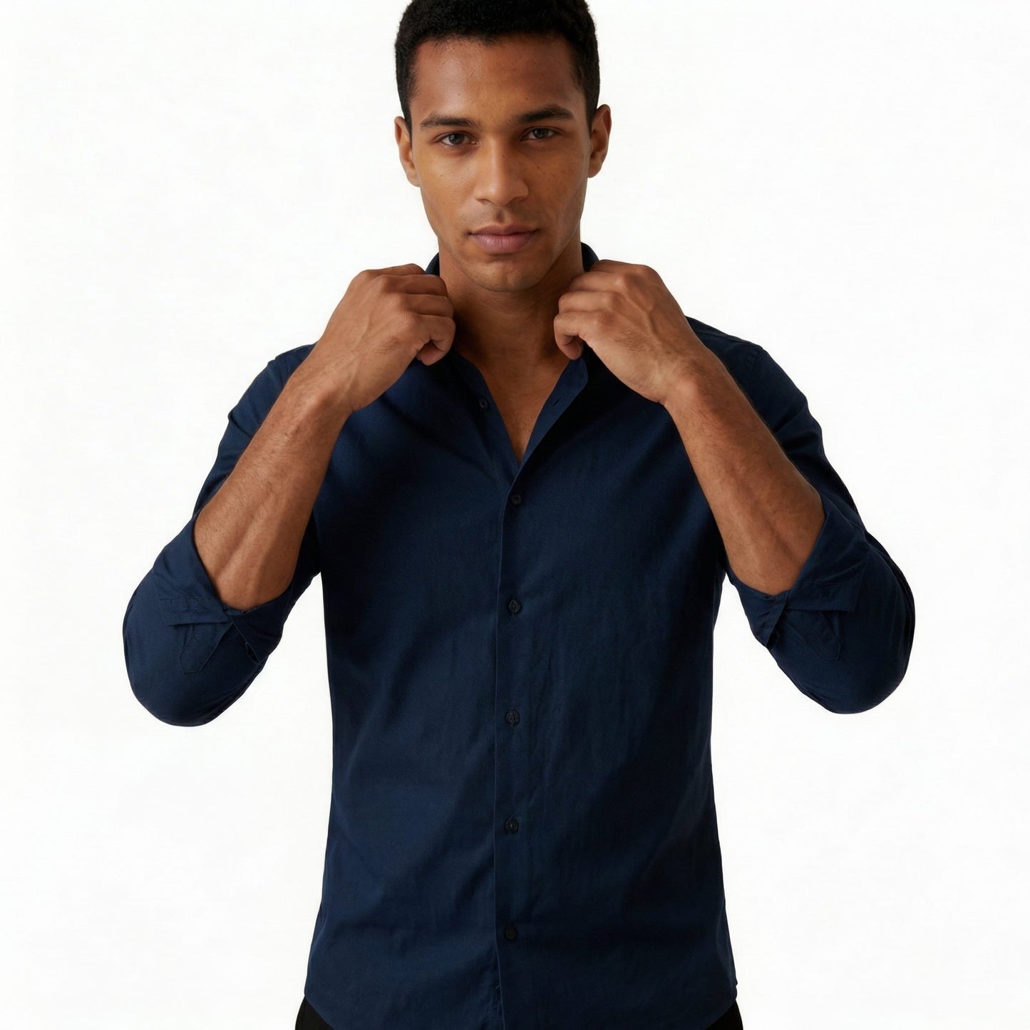 Chemise bleu foncer habillé